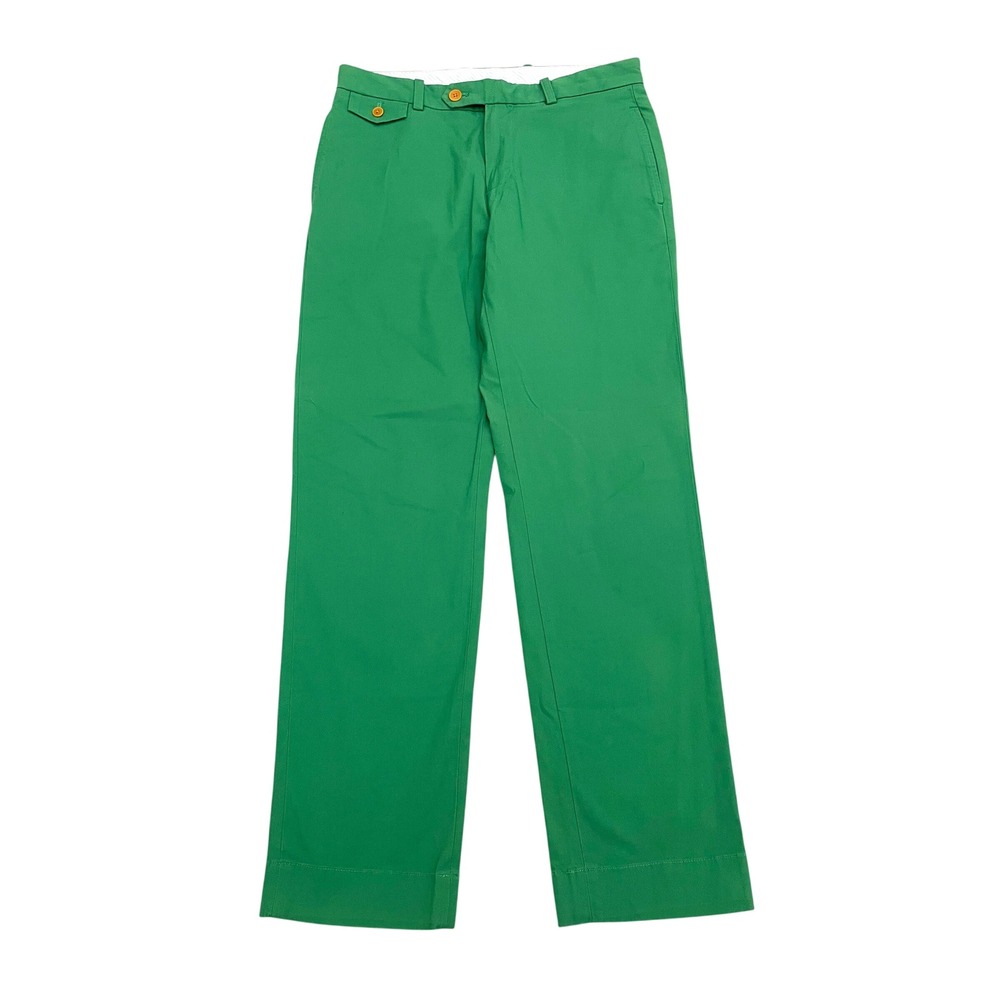 Brooks Brothers Milano Fit Chino Pants Mens 32x30 Green Supima Cotton Stretch